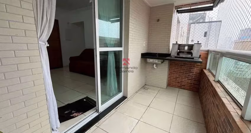 Apartamento com 2 dormitórios e sacada gourmet na guilhermina, praia grande