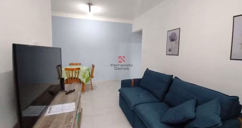 Apartamento mobiliado 1 dormitório com sacada - bairro aviação, praia grande