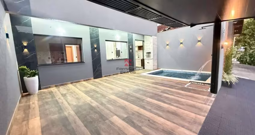 Casa moderna com piscina e 3 dormitórios no caiçara – praia grande