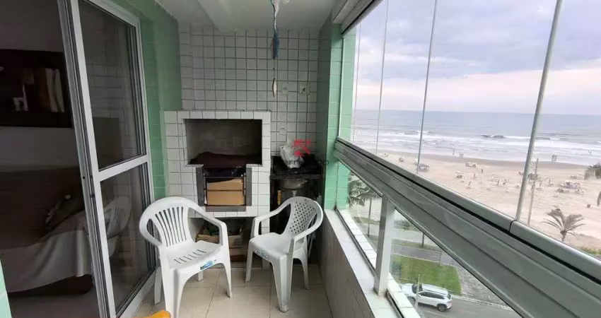 Apartamento frente mar 2 dorm 1 suíte  sacada gourmet no jardim real