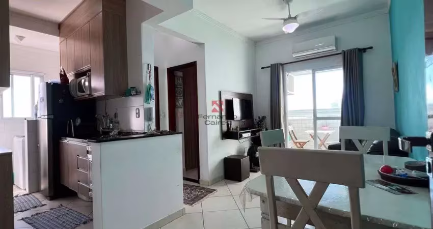 Apartamento 1 dormitório com sacada gourmet e lazer no litoral - caiçara