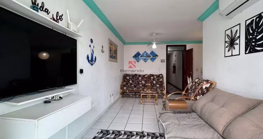 Apartamento mobiliado 2 dormitórios no caiçara, a 3 quadras da praia