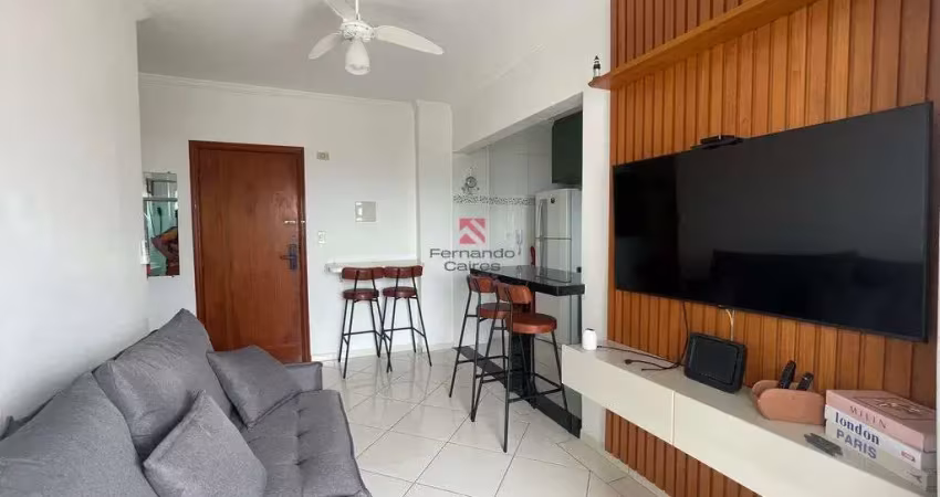 Apartamento 1 dormitório mobiliado no maracanã – frente mar com sacada gourmet