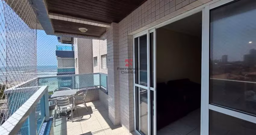 Apartamento mobiliado com vista lateral para o mar no caiçara – praia grande