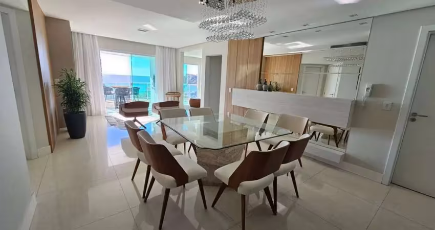 Cobertura mobiliada com vista para o mar em cabeçudas, itajaí sc