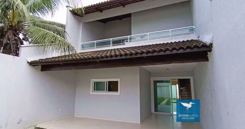 Casa Duplex / Sobrado com Amplo Terreno na Região Central do Eusébio, Amplo Recuo Frontal, 163m2, 03 Suítes, Master com Varanda, Cozinha com Armários, 04 ou Mais Vagas