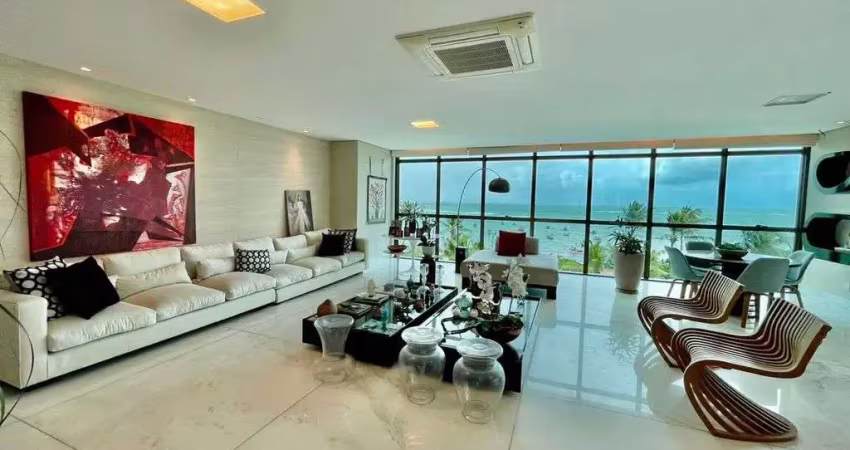 Apartamento de alto padrão com 4 suítes a beira mar de ponta verde