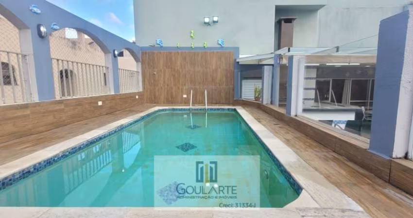 COBERTURA DUPLEX , 3 dormitórios climatizados sendo 1 suíte, terraço com Piscina e área gourmet, lado praia da ENSEADA -Guarujá/SP.