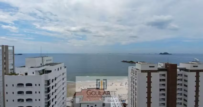 Apartamento alto padrão com vista mar, 3 dormitórios sendo 1 suíte, lazer completo no condomínio, pitangueiras-guarujá/sp.
