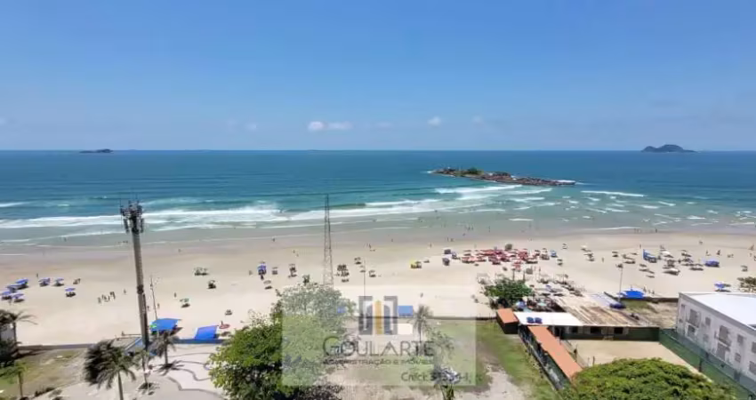 Apartamento alto padrão frente mar, 3 dormitórios sendo 1 suíte,  vista total do mar na praia da pitangueiras-guarujá/sp.