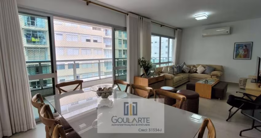 Apartamento alto padrão com vista parcial mar, 3 suítes climatizadas, à menos de 300 metros do mar , PITANGUEIRAS-Guarujá/SP.