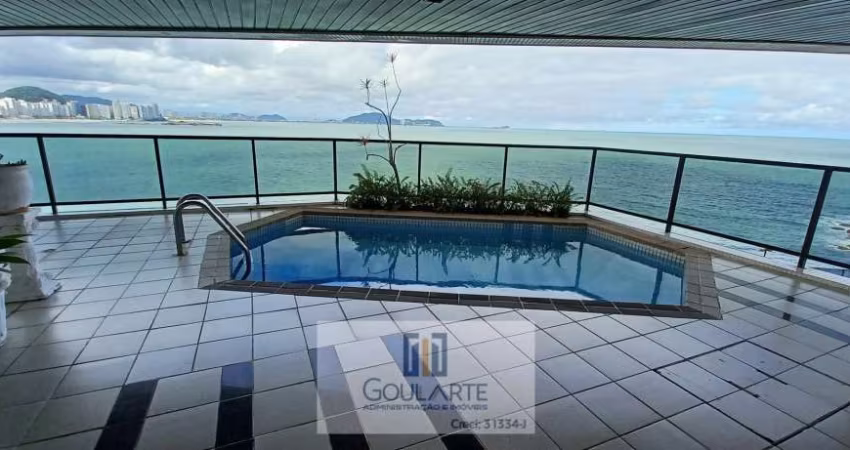 Apartamento alto padrão com área gourmet privativa (piscina/churrasqueira) , 4 suítes com acesso para a sacada e vista panorâmica do mar de todos os ambientes, na praia da Astúrias/GUARUJÁ-SP.