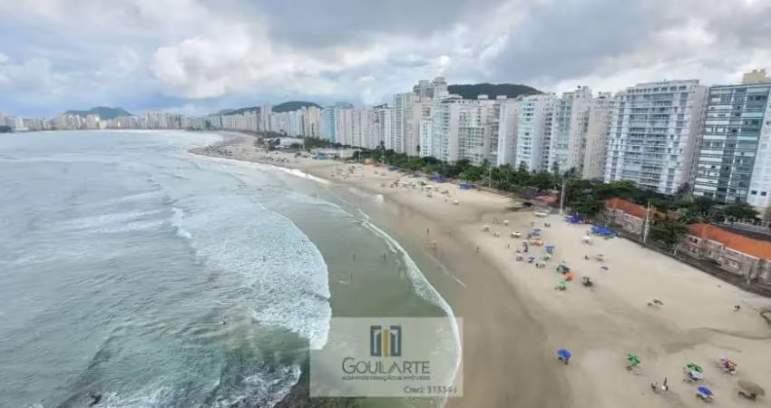 Apartamento alto padrão frente mar, 3 suítes climatizadas, vista total mar - pitangueiras - guarujá/sp.