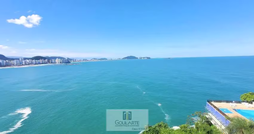 Apartamento alto padrão com vista total do mar, 4 suítes, lazer completo no condomínio - astúrias-guarujá/sp.
