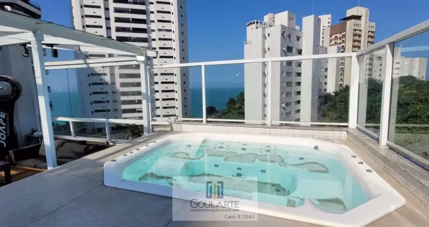 COBERTURA PENTHOUSE com 4 suítes climatizadas, Hidromassagem com vista mar, lazer no condomínio - PITANGUEIRAS - Guarujá/SP.
