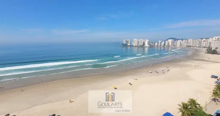 Apartamento alto padrão com acesso a sacada vista total mar, 4 dormitórios, na praia da pitangueiras-guarujá/sp.