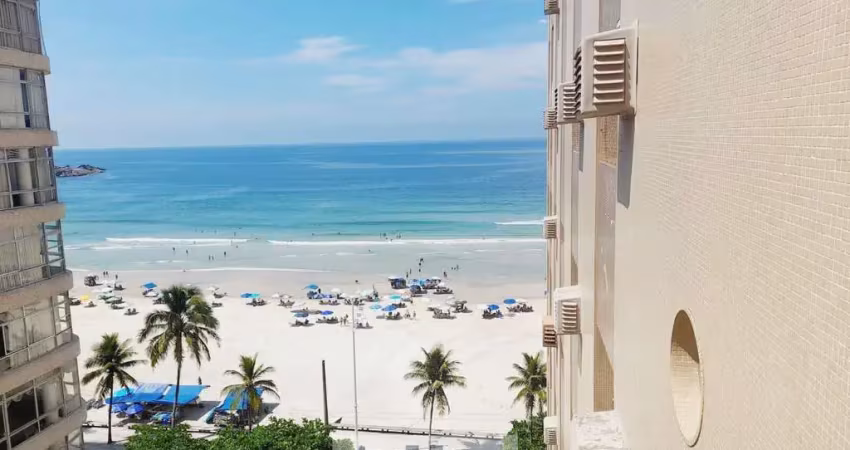 Apartamento alto padrão frente mar, 3 suítes climatizadas, vista total mar na PITANGUEIRAS-GUARUJÁ/SP.