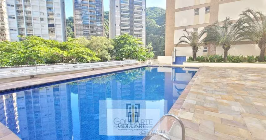 Apartamento alto padrão sacada vista parcial mar, 3 dormitorios sendo 1 suíte, lazer no condomínio, PITANGUEIRAS-Guarujá/SP.
