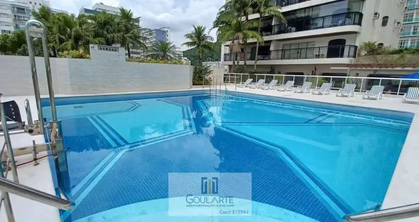 Apartamento alto padrão com vista mar, 3 dormitórios sendo 1 suíte, lazer completo no condomínio, pitangueiras-guarujá/sp.