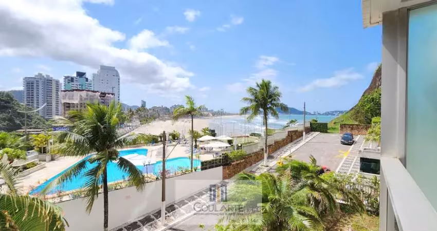 Apartamento em condomínio clube 'frente mar' , 3 dormitórios sendo 1 suíte, vista total mar na praia das pitangueiras - guarujá/sp.