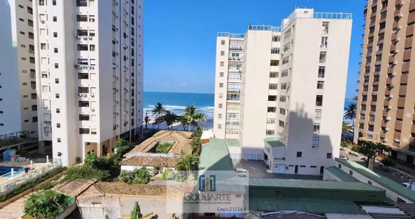Apartamento com 3 dormitórios, sacada vista mar na praia de pitangueiras - guarujá/sp