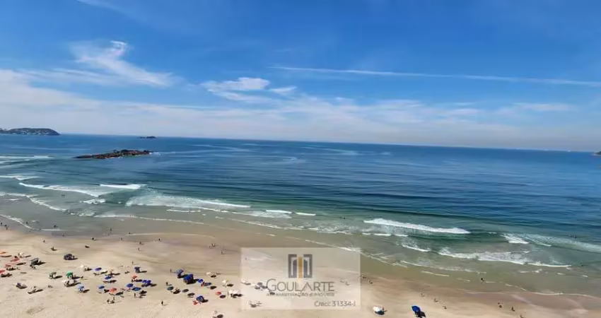 Apartamento alto padrão frente mar com 4 dormitórios sendo 3 suítes vista mar, lazer no condomínio na praia das pitangueiras - guarujá/sp.