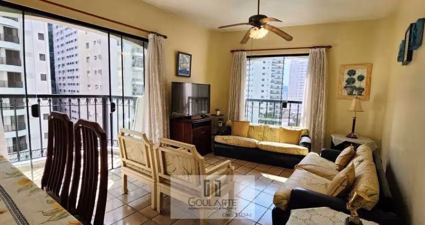 Apartamento com 3 dormitórios sendo 1 suíte, na praia da pitangueiras- guarujá/sp.