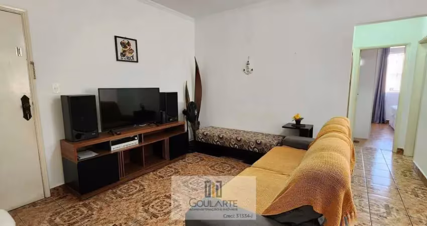 Apartamento com 1 dormitório climatizado, à menos de 300 metros do mar na praia da enseada-guarujá/sp