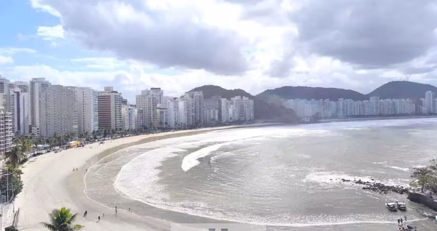 Apartamento alto padrão com vista total para o mar, sala 3 ambientes climatizada na praia das astúrias-guarujá/sp.