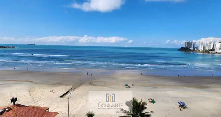 Apartamento alto padrão com acesso a sacada frente mar, 2 dormitórios climatizados sendo 1 suíte com sacada privativa, na praia das pitangueiras - guarujá sp.
