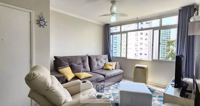 Apartamento com 2 dormitórios, à menos de 200 metros da praia da pitangueiras-guarujá/sp