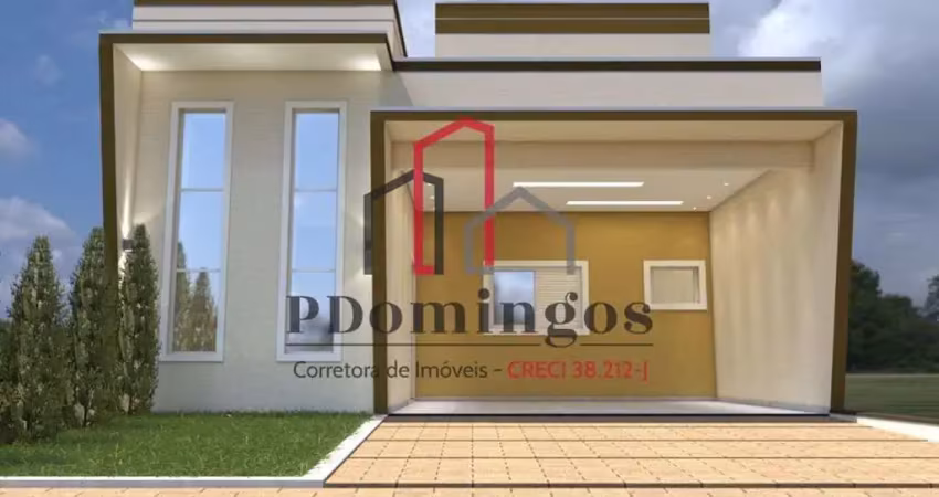 Casa térrea  início de obra  á venda no condomínio terras da estância - paulínia