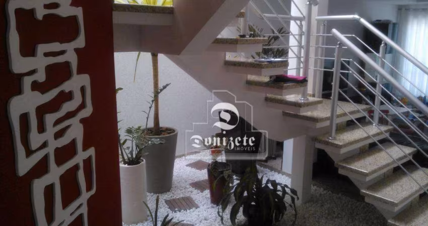 Sobrado com 3 dormitórios, 238 m² - venda por R$ 1.390.000,00 ou aluguel por R$ 6.640,01/mês - Vila Scarpelli - Santo André/SP