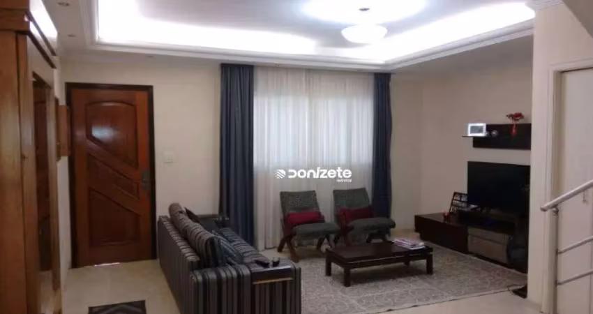 Sobrado com 3 dormitórios à venda, 136 m² por r$ 740.000,00 - vila pires - santo andré/sp