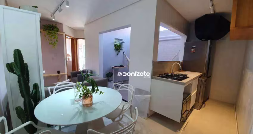 Apartamento com 2 dormitórios à venda, 38 m² por r$ 320.000,00 - vila scarpelli - santo andré/sp