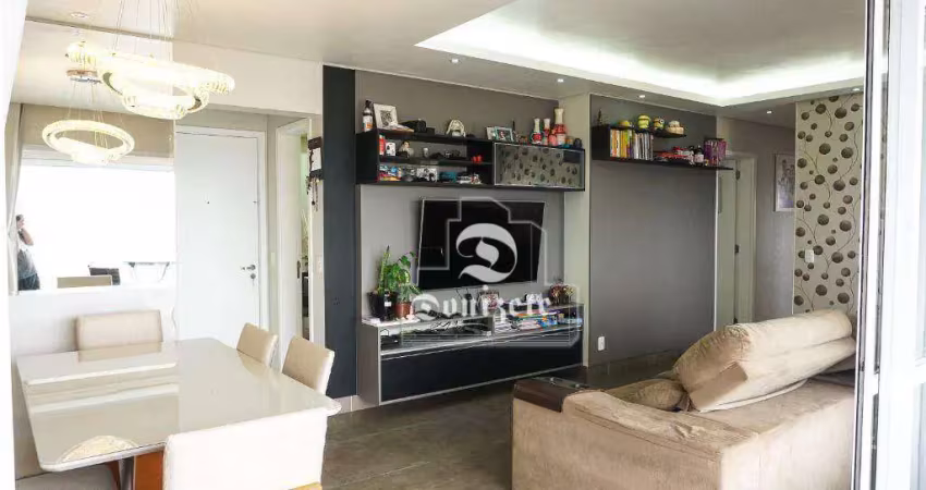 Apartamento com 3 dormitórios à venda, 107 m² por r$ 891.000,00 - vila homero thon - santo andré/sp