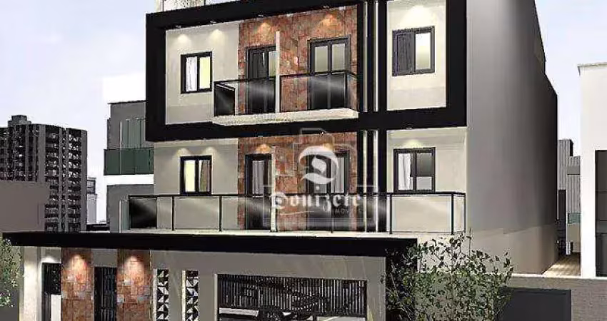 Cobertura com 2 dormitórios à venda, 83 m² por r$ 600.000,00 - jardim bela vista - santo andré/sp