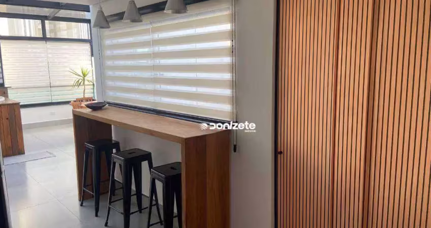 Cobertura com 2 dormitórios à venda, 98 m² por r$ 880.000,00 - jardim - santo andré/sp