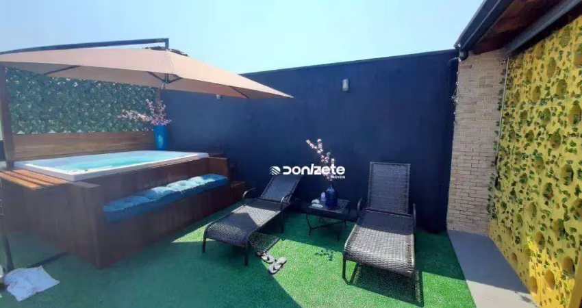 Cobertura com 3 dormitórios à venda, 134 m² por r$ 849.990,00 - paraíso - santo andré/sp