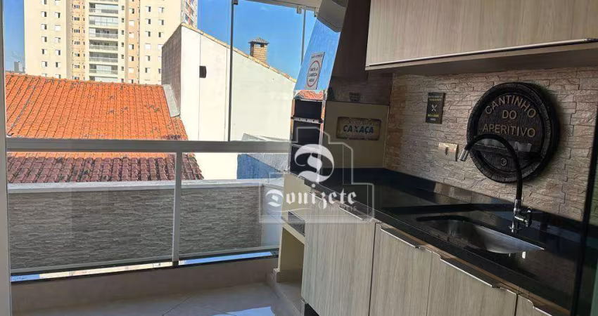 Apartamento com 3 dormitórios à venda, 72 m² por R$ 495.000,00 - Vila Valparaíso - Santo André/SP