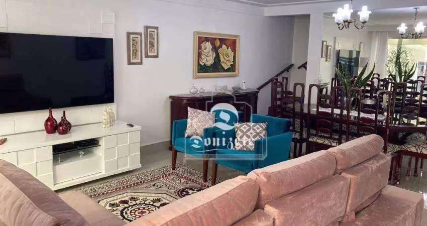 Sobrado com 3 dormitórios para alugar, 340 m² por r$ 3.940,00/mês - vila scarpelli - santo andré/sp