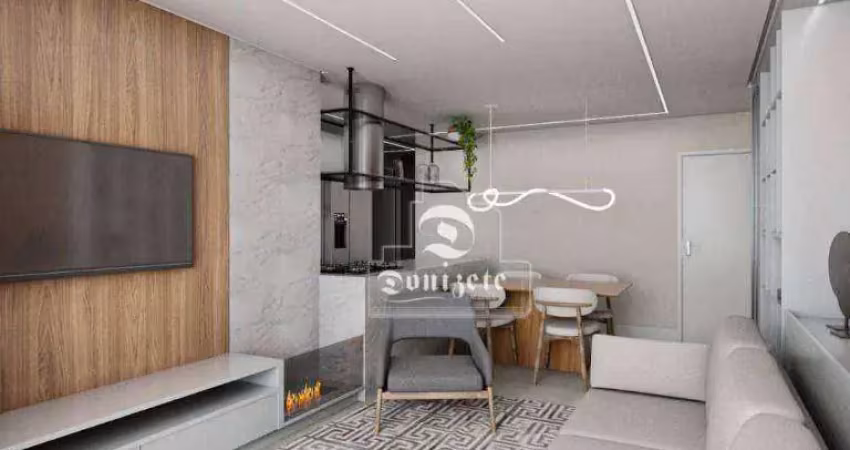 Apartamento com 2 dormitórios à venda, 59 m² por r$ 648.655,01 - jardim - santo andré/sp