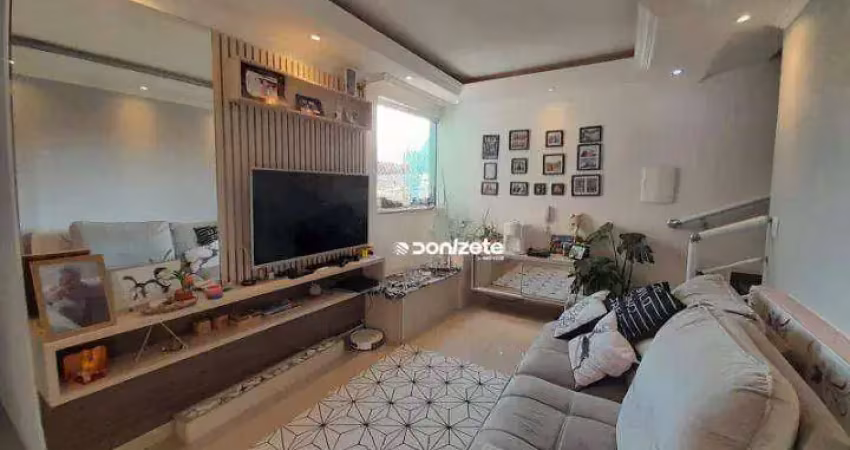 Cobertura com 2 dormitórios à venda, 140 m² por r$ 595.000,00 - vila bastos - santo andré/sp