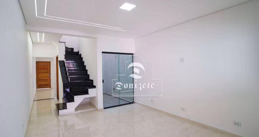 Sobrado Novo com Espaço Gourmet,  com 3 dormitórios à venda, 260 m² por R$ 990.000 - Vila Clarice - Santo André/SP