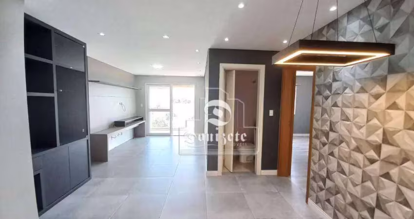 Apartamento com 3 dormitórios para alugar, 106 m² por r$ 6.970,00/mês - jardim - santo andré/sp
