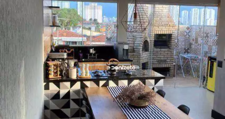 Cobertura com 2 dormitórios à venda, 90 m² por r$ 574.990,00 - vila scarpelli - santo andré/sp