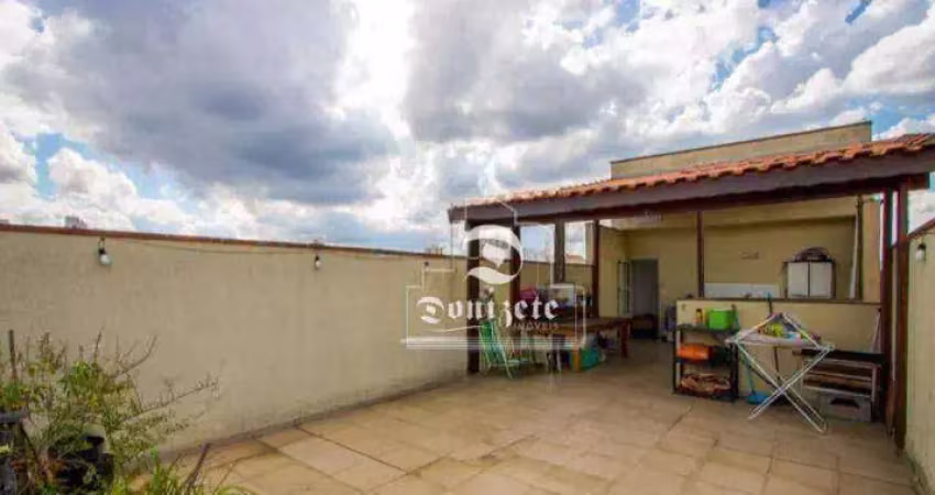 Cobertura com 2 dormitórios à venda, 110 m² por r$ 450.000,00 - vila pires - santo andré/sp