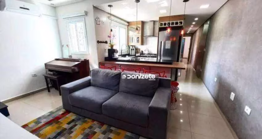 Cobertura com 3 dormitórios à venda, 160 m² por r$ 855.000,00 - vila valparaíso - santo andré/sp