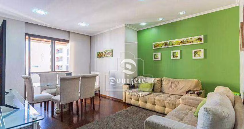 Apartamento à venda  110m2a/u , 3 dormitórios c/ 02 vagas Paralelas à venda, 110 m²a/u - por R$ 605.000,00 - Vila Assunção - Santo André/SP