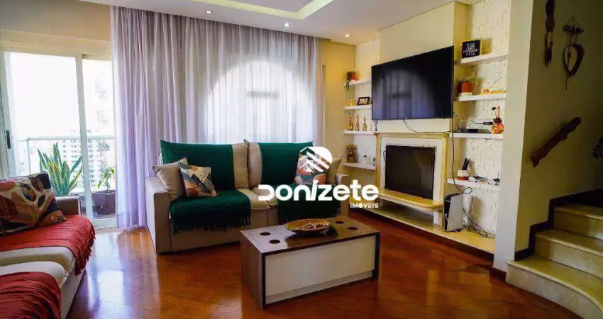 Apartamento com 3 dormitórios à venda, 180 m² por r$ 898.000,00 - vila bastos - santo andré/sp